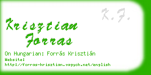 krisztian forras business card