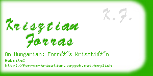 krisztian forras business card